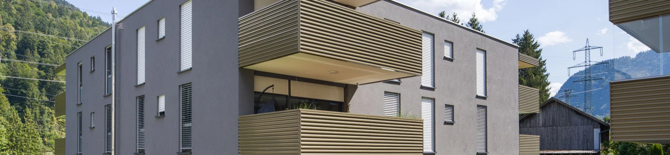 Wohnanlage Bahnhofsstrasse Vandans aussen Übersicht
