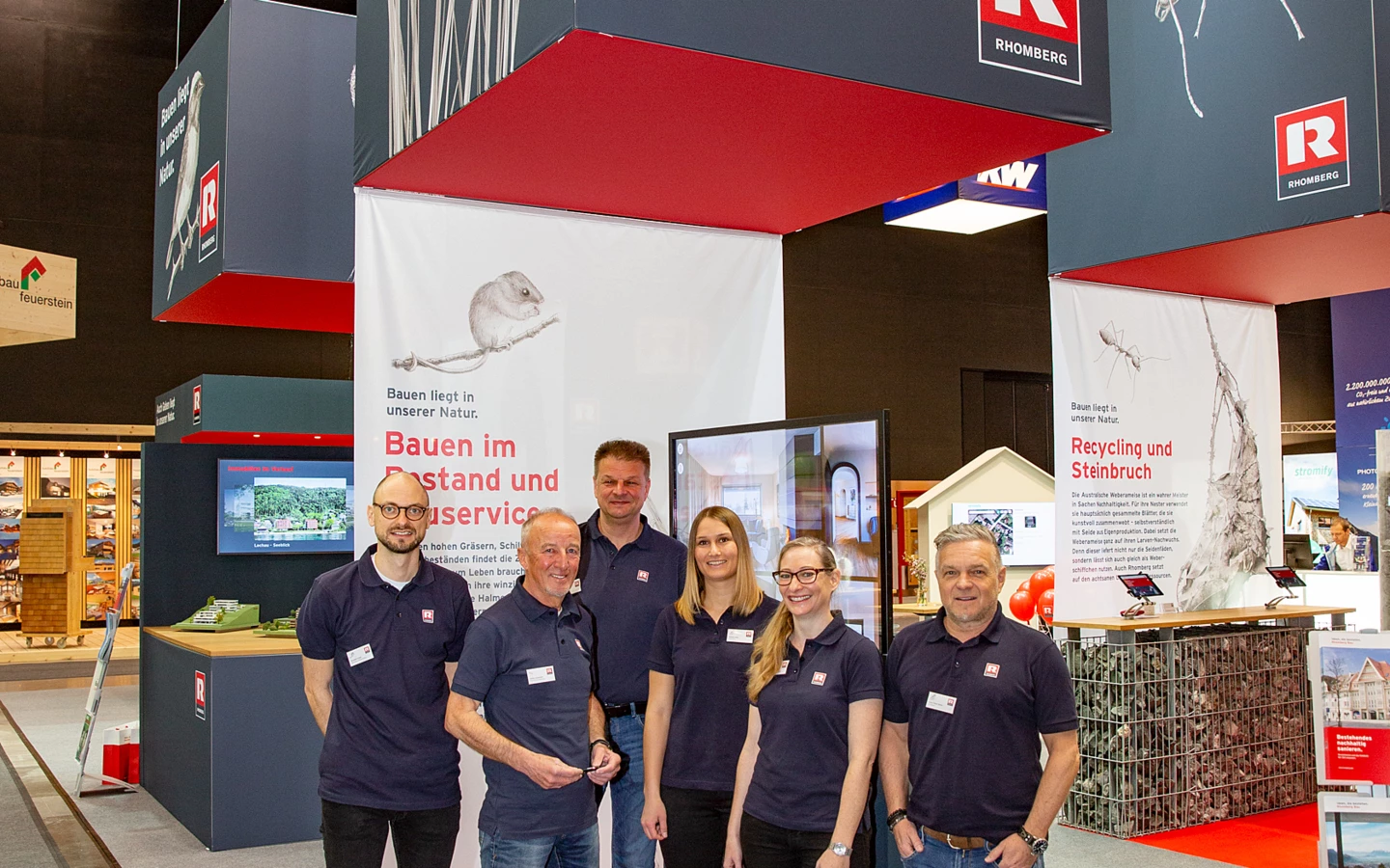 Das Team von Rhomberg Bau bei der com:bau 2019.