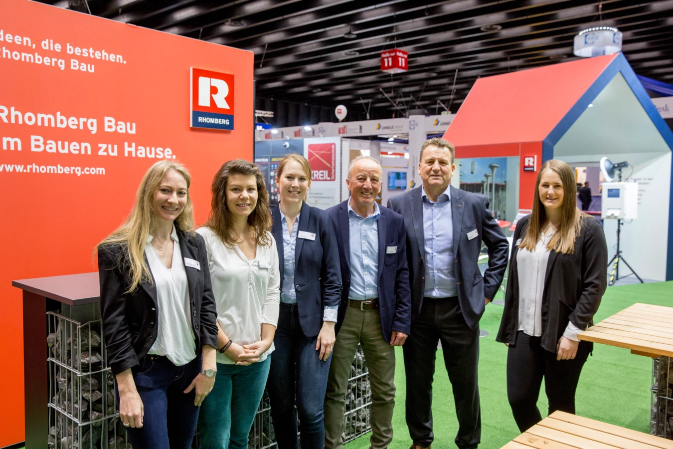 Unser Team vor Ort bei der com:bau 2018