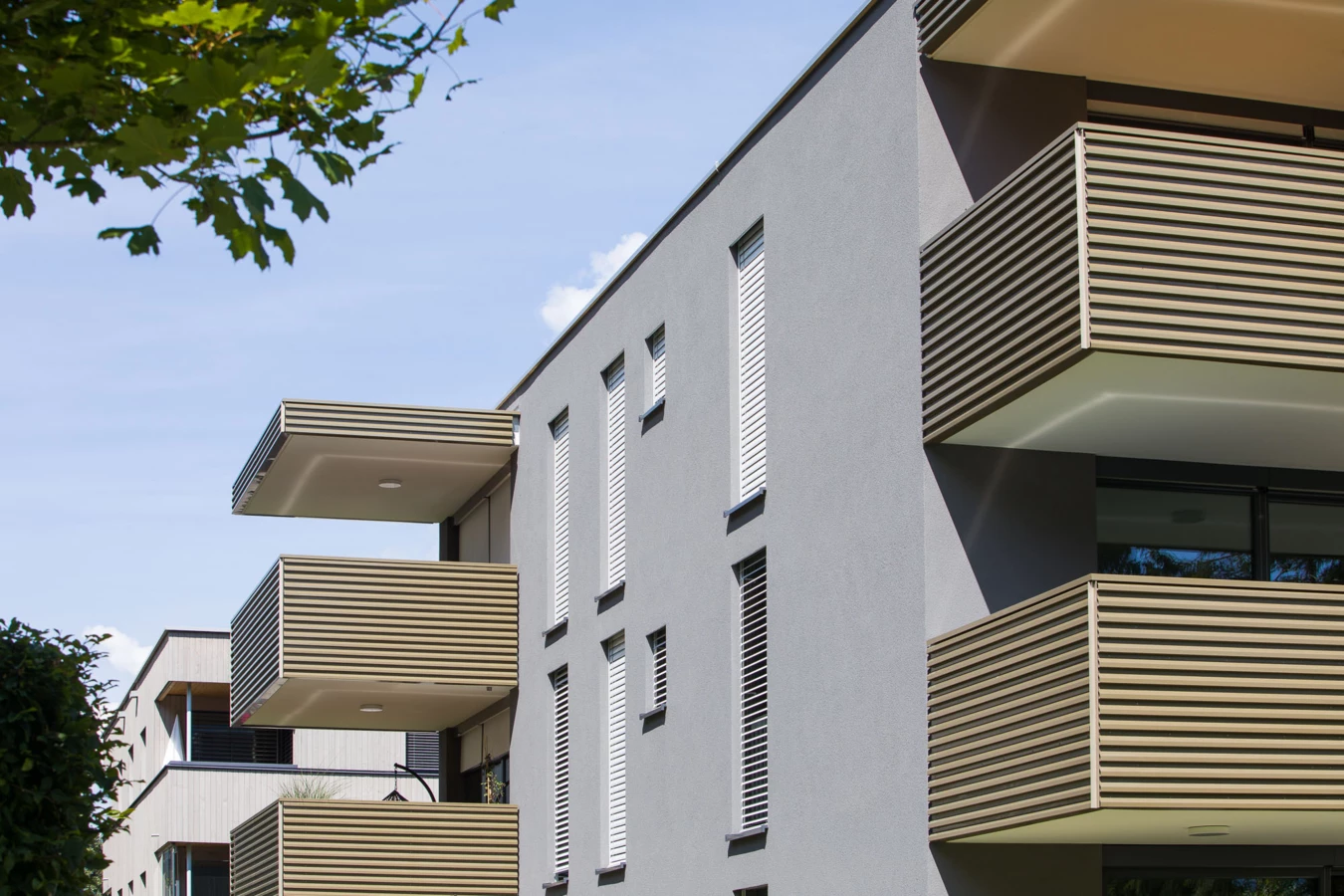 Wohnanlage Bahnhofsstrasse Vandans aussen Balkon